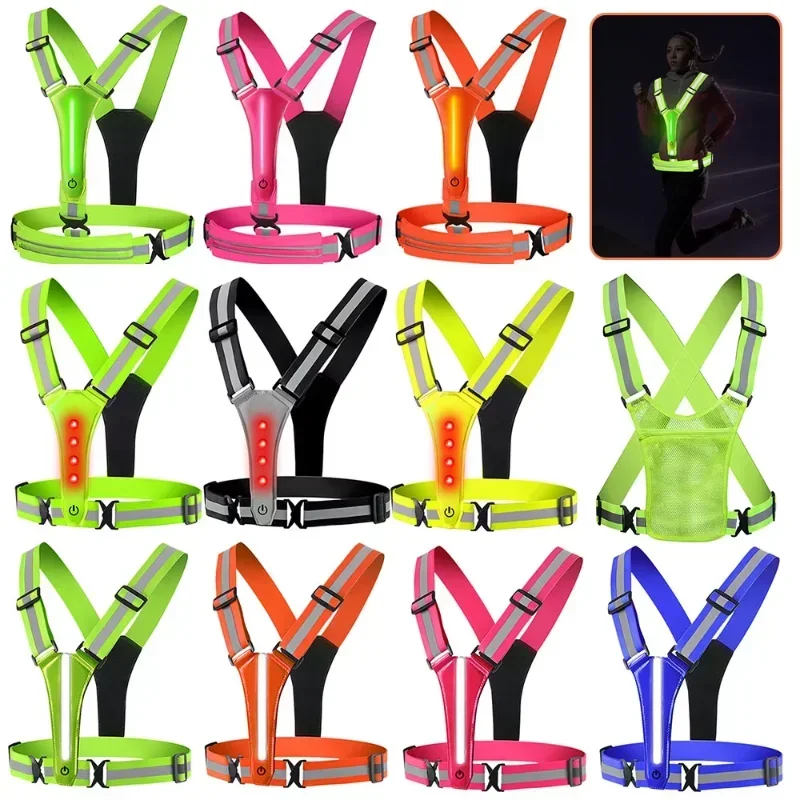 Running Gear Reflective - LED Reflective Vest Running Gear, Light