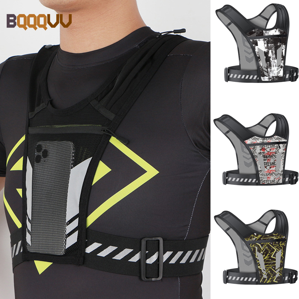 Running Gear Reflective - Reflective Running Vest with Phone Holder