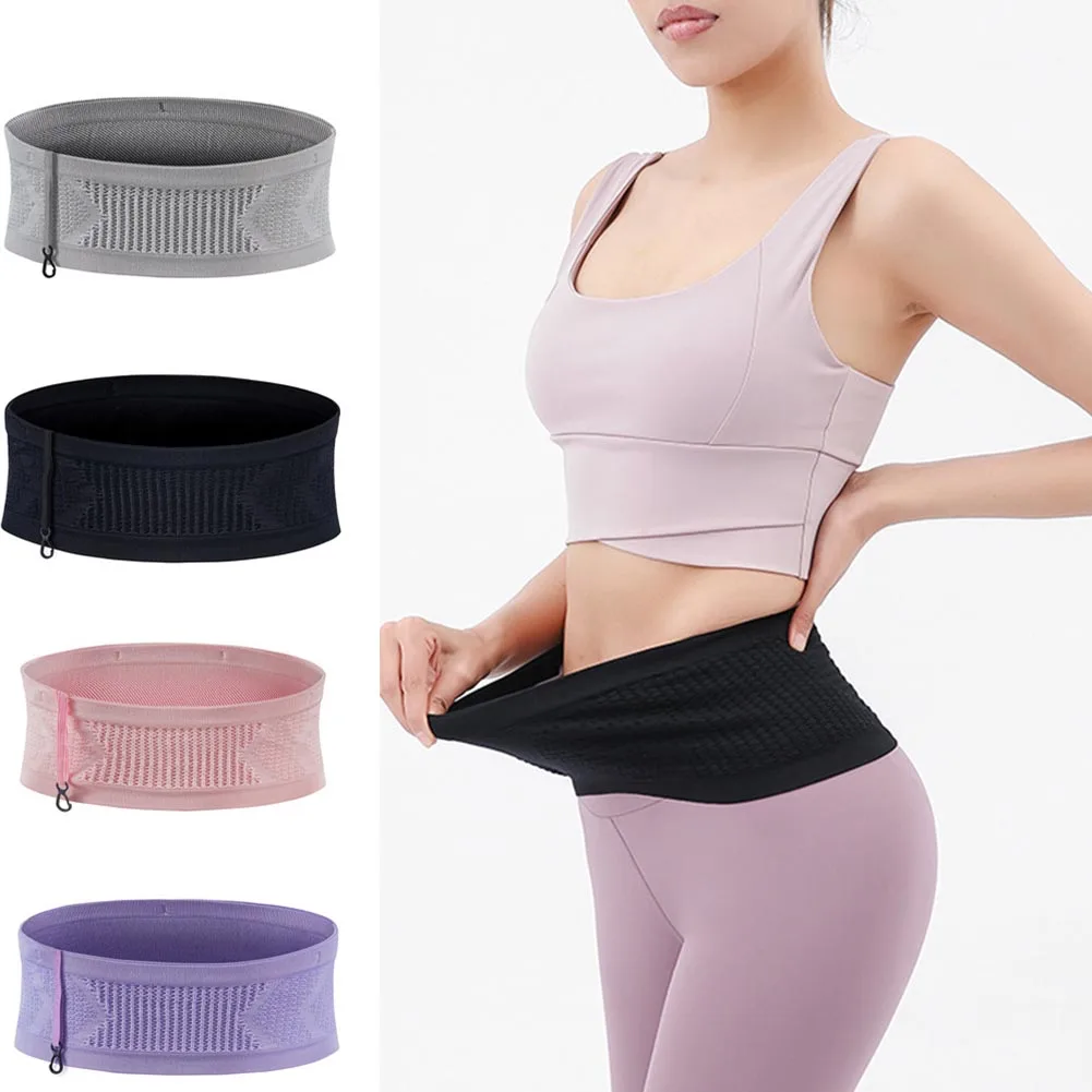Running Gear To Hold Phone - Seamless Invisible Running Waist Belt Bag