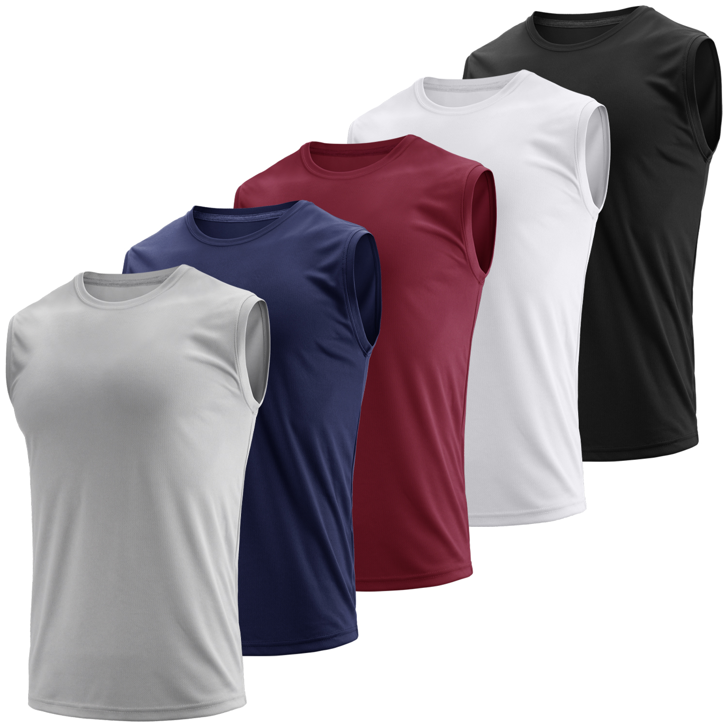 5pcs Tank Tops Men's Dry Fit S - Running Gear Tank incelemesi ve fiyatı