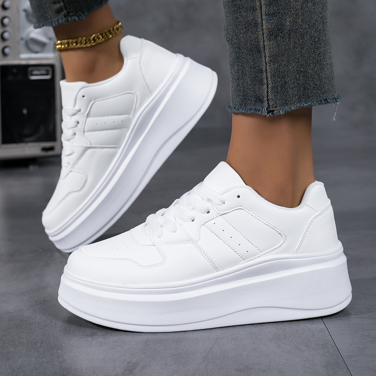 Women's Vulcanize Shoes Flat C - Running Gear Shoes incelemesi ve fiyatı